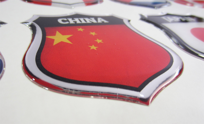 Pegatina 3D Escudo China PEGATINA 3D ESCUDO DE CHINA