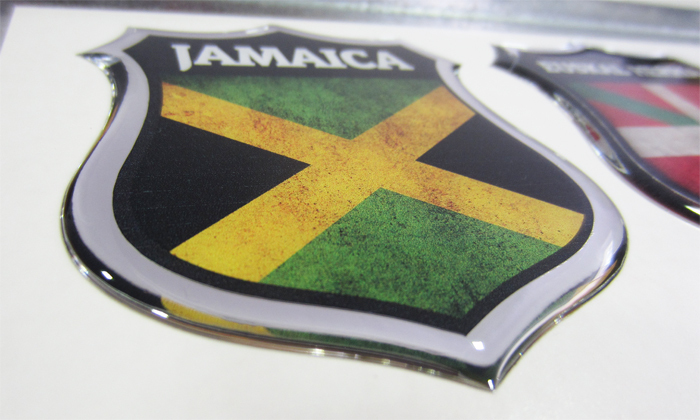 Pegatina 3D Escudo Jamaica PEGATINA 3D ESCUDO DE JAMAICA