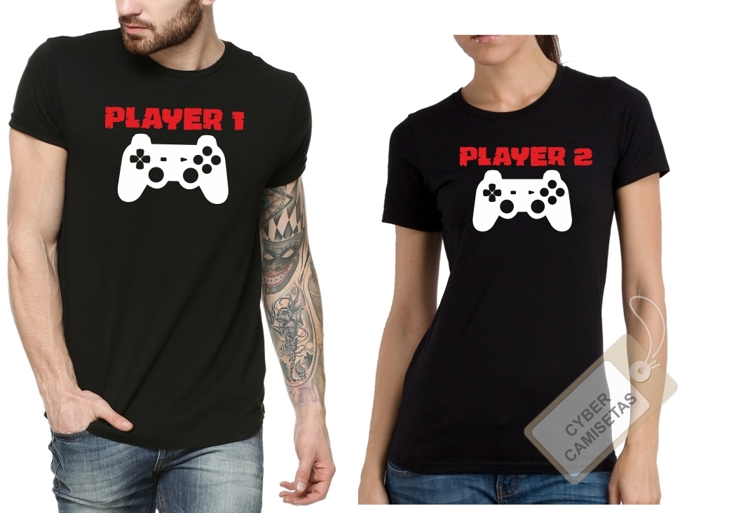 Camisetas Pareja Player 1 Player 2