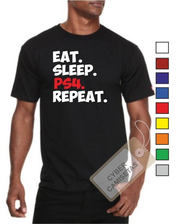 Camiseta PS4 Repeat